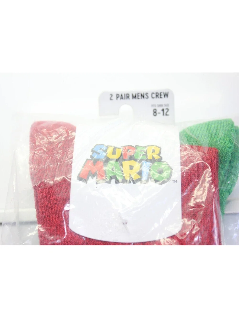 Nintendo Super Mario & Luigi Youth Snapback Hat One Size And 2 Pair Crew Socks